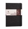 Clairefontaine 793461C Age Bag Collection A MyEssential Black Sewn Elasticated Notebook A5 148x21 cm 192 Lined Numbered Pages 90 g Ivory Paper Grain Leather Glossy Card Cover