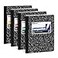 KAISA Composition Notebooks Wide Ruled 934 x 712 Black Marble Covers Composition Notepads Journal Notebooks 100 Sheets 4 Pack C10001W