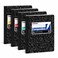 KAISA Composition Notebooks Wide Ruled 934 x 712 Black Marble Covers Composition Notepads Journal Notebooks 100 Sheets 4 Pack C10001W