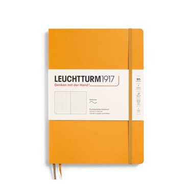 LEUCHTTURM1917 Notebook Softcover Composition B5123 Numbered Pages for Writing and Journaling Dotted Rising Sun