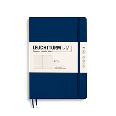 LEUCHTTURM1917 Notebook Softcover Composition B5123 Numbered Pages for Writing and Journaling Dotted Navy