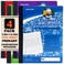 Mintra Office Mintra Primary Composition Notebook 4 Pack Assorted Colors 80 Sheets 75in x 975in Full Sheet Ruled with Drawing Area Flexible Hardcover Journal Grade K2 School Home Use