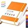FOCUS DAY Hardcover Leather Notebooks College Ruled 320 Pages Notebook Journals for Writing Note Taking Women Men A5 57 X 84 Daily Notebook Journal Orange