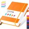 FOCUS DAY Hardcover Leather Notebooks College Ruled 320 Pages Notebook Journals for Writing Note Taking Women Men A5 57 X 84 Daily Notebook Journal Orange