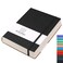 AHGXG Lined Journal Notebook 320 Numbered Pages Thick Journals for Men Large B5 College Ruled Notebook for Writing 100gsm Thick Paper Leather Softcover for Women Work School 76 X 10Black