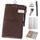 newestor Refillable Leather Journal Travelers Notebook 85 x 45 Travel Diary with 5 Inserts Pen Holder and Binder Clip Standard Size Brown