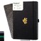 Dingbats* Notebooks Dingbats Pro Dotted Large B5 Notebook Black Textile Cover ThreadBound Writing Journal for Work Travel Pocket Elastic Closure Bookmark