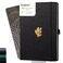 Dingbats* Notebooks Dingbats Pro Dotted Large B5 Notebook Black Textile Cover ThreadBound Writing Journal for Work Travel Pocket Elastic Closure Bookmark