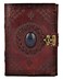 Tuzech Leather Journal Large Writing Notebook Handmade Leather Bound Vintage Journal For Women and Men with Lock And SemiPrecious Stone Gift For Art Travel Diary To Write In 7 by 5 Inches Brown