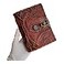 TUZECH Customizable Hocus Pocus Book of Spells Leather Journal with Third Eye Design Deckle Edge Paper Vintage Grimoire Witch Notebook with Seven Chakra Lock Clasp 7 x 5 Inches
