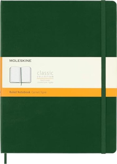 Moleskine Notebook Extra Large Ruled Myrtle Green Hard Cover 75 x 975