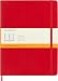 Moleskine Classic Notebook Soft Cover XL 75 x 95 RuledLined Scarlet Red 192 Pages