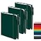 feela 3 Pack Pocket Notebook Journals with 3 Black Pens A6 Mini Cute Small Journal Notebook Bulk Hardcover College Ruled Notepad with Pen Holder for Office School Supplies 35x 55 Dark Green