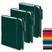 feela 3 Pack Pocket Notebook Journals with 3 Black Pens A6 Mini Cute Small Journal Notebook Bulk Hardcover College Ruled Notepad with Pen Holder for Office School Supplies 35x 55 Dark Green