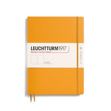 LEUCHTTURM1917 Notebook Hardcover Master Slim A4 123 Numbered Pages for Writing and Journaling Rising Sun Plain