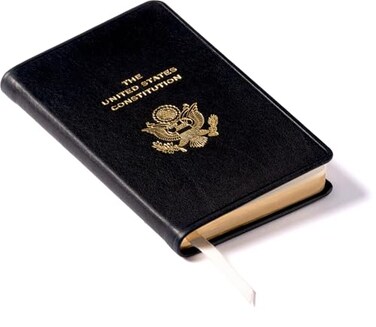 Graphic Image The United States Constitution and Related Documents Published and Bound in the USA Full Grain Leather Soft Cover Pocket Size 313 x 525 Black