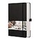 EMSHOI Graph Paper Notebook 256 Pages A5 Graph NotebookJournal Hard Cover 120gsm Thick Paper Smooth PU Leather Inner Pocket 575 838Black