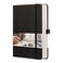EMSHOI Graph Paper Notebook 256 Pages A5 Graph NotebookJournal Hard Cover 120gsm Thick Paper Smooth PU Leather Inner Pocket 575 838Black