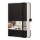 EMSHOI Graph Paper Notebook 256 Pages A5 Graph NotebookJournal Hard Cover 120gsm Thick Paper Smooth PU Leather Inner Pocket 575 838Black