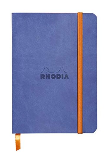 Rhodia Rhodiarama SoftCover Notebook 72 Lined Sheets 4 x 5 12 Sapphire Cover 117308C