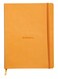 Rhodia Rhodiarama SoftCover Notebook 80 Lined Sheets 9 34 x 7 12 Orange Cover 117515C