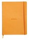 Rhodia Rhodiarama SoftCover Notebook 80 Lined Sheets 9 34 x 7 12 Orange Cover 117515C