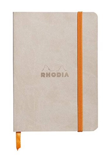 Rhodia Rhodiarama SoftCover Notebook 72 Lined Sheets 4 x 5 12 Beige Cover