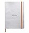 Rhodia Rhodiarama SoftCover Notebook 80 Lined Sheets 6 x 8 14 Silver Cover 117401C