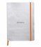 Rhodia Rhodiarama SoftCover Notebook 80 Lined Sheets 6 x 8 14 Silver Cover 117401C