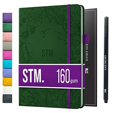 Scribbles That Matter Bullet Dotted Journal Dot Grid Notebook A5 Daily Journaling Notebooks for Personal Writing Work Women 160gsm Thick Paper Hard cover Lay Flat Binding 5x7 Journals Cuaderno Libreta
