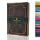 VICTORIA'S JOURNALS VICTORIAS JOURNALS Leatherette Vintage Journal Hard Cover Lined Notebook Old Looking Travel Diary Matte Brown 57 x 81