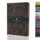 VICTORIA'S JOURNALS VICTORIAS JOURNALS Leatherette Vintage Journal Hard Cover Lined Notebook Old Looking Travel Diary Matte Brown 57 x 81
