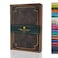 VICTORIA'S JOURNALS VICTORIAS JOURNALS Leatherette Vintage Journal Hard Cover Lined Notebook Old Looking Travel Diary Matte Brown 57 x 81