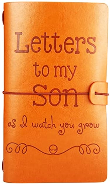 FYSIA Son GiftBaby Journal Gift Shower for SonLetters to My SonAs I Watch You GrowBaby Boy KeepsakeMother to SonRefillable Photo Diary JournalMemory Notebook
