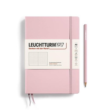 LEUCHTTURM1917 Notebook Hardcover Medium A5251 Numbered Pages for Writing and Journaling Powder Dotted