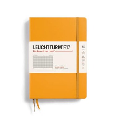 LEUCHTTURM1917 Notebook Hardcover Medium A5251 Numbered Pages for Writing and Journaling Rising Sun Squared
