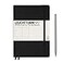 LEUCHTTURM1917 Notebook Hardcover Medium A5251 Numbered Pages for Writing and Journaling Black Plain