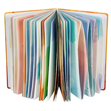 SIIXU Colorful Blank Journal Notebook Hardcover Unlined Personal Diary to Write in for Women and Girls Pretty Notepad for Writing Spiral 68x98 128 Pages Autumn