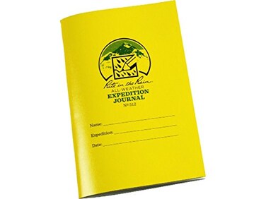 Rite in the Rain Weatherproof Stapled Notebook 4625 x 7 Yellow Cover Expedition Journal No 512
