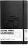 Pictostone Stone Paper Plain White Professional Notebook Black Hardcover with Leather Feel Size 5 x 825 13 cm x 21 cm 240 Pages