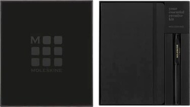 Moleskine Classic Notebook and Kaweco Roller Pen Bundle Large Ruled Black Hard Cover 5 x 825