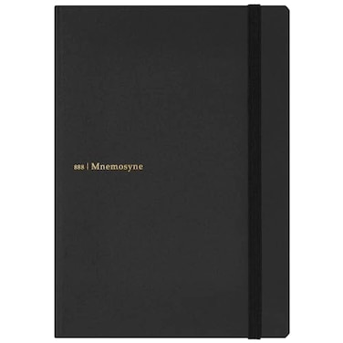 Maruman Mnemosyne Dot Grid Journal A5 85 x 602 120 Sheets 240 Pages 5mm Doted Notebook Bookbound With Premium Black Hardcover Includes Bookmark Elastic Closure Made in Japan
