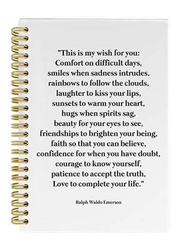 Knibeo Inspirational Quotes Notebook Journal Ralph Waldo Emerson Quotes Inspirational Journal Inspirational Notebooks Motivational Gifts 5583 Spiral Bound Notebook with 164 Page