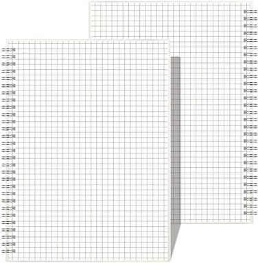 AHGXG Graph Paper Notebook Spiral 2 Pack Large B5 Grid Notebook 73X 10 100GSM Thick Graph Grid Paper Quad Ruled Total 320 Pages Transparent Plastic Hardcover Journal