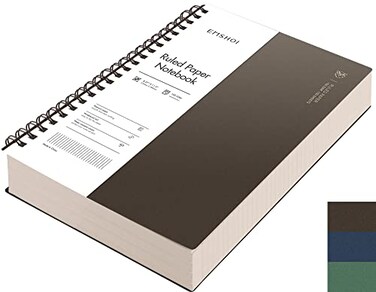 EMSHOI A4 Spiral Notebook College Ruled Lined Journal 112 X 827150 Sheets 100gsm Thick Paper Waterproof Softcover TwinWire Binding for Women Men School Work Business Writing GiftsCoffee