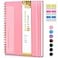 UEBZFOCS Blank Spiral Notebook Journal 85 x 11 A4 Large Pink Sketch Book for Women Men 100 GSM Blank Paper Drawing Notebook Plastic Hardcover Spiral Bound Sketchbook for Sketching Work School Writing