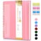 UEBZFOCS Blank Spiral Notebook Journal 85 x 11 A4 Large Pink Sketch Book for Women Men 100 GSM Blank Paper Drawing Notebook Plastic Hardcover Spiral Bound Sketchbook for Sketching Work School Writing