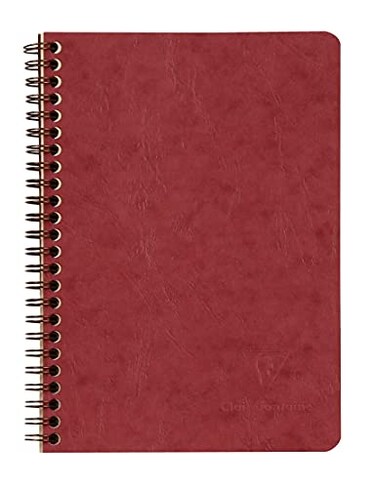 Clairefontaine Age Bag Wirebound Notebook A5 120 Pages Lined Red