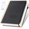 Amanple Spiral Notebook College Ruled Notebook A5 300 Pages Leather Journals for Writing 57 x 85 Hardcover Journaling Notebooks for Work School 24pcs Tabs Large Embossed Journal for Women Men Black