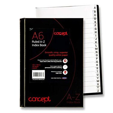 Premier Stationery Concept Notebook A6 Lined Hardcover Notebook Premium Paper Ruled Journal Notebook Address Book Organiser Student Teacher Planner Perfect for School Office Home